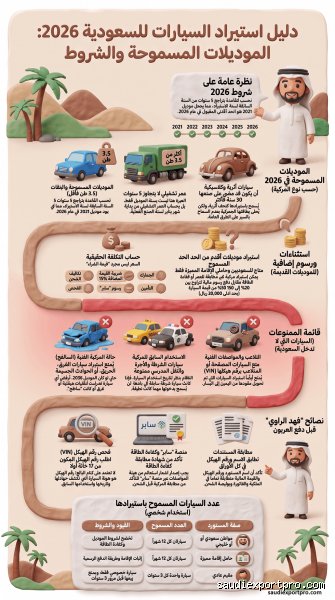 دليل استيراد السيارات إلى المملكة العربية السعودية: ما هي موديلات السيارات المسموح دخولها؟