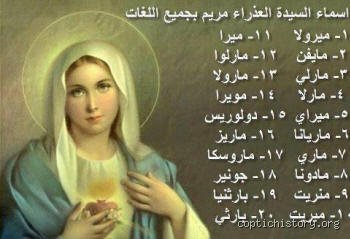 هل المسيحيون يسمون مريم؟