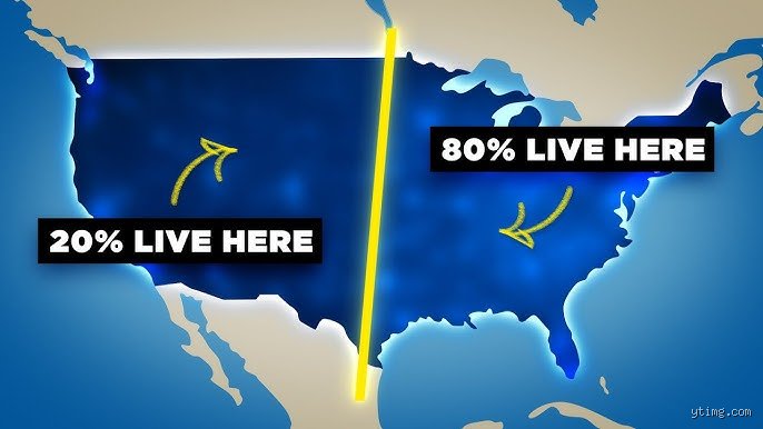 أين يعيش 80% من الأمريكيين؟