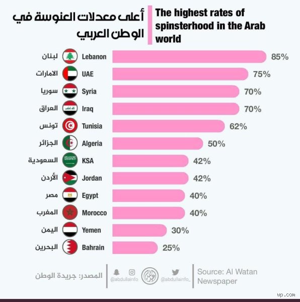 أكثر الدول عنوسة في العالم؟ قراءة تفكيكية في أرقام مرعبة خلف الأبواب المغلقة