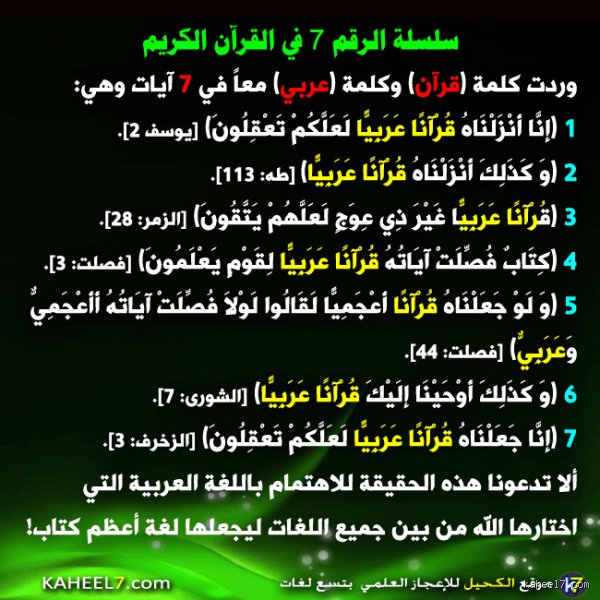 ما سر الرقم 7 في الإسلام؟ تفكيك الشفرة العددية بين النص والكون