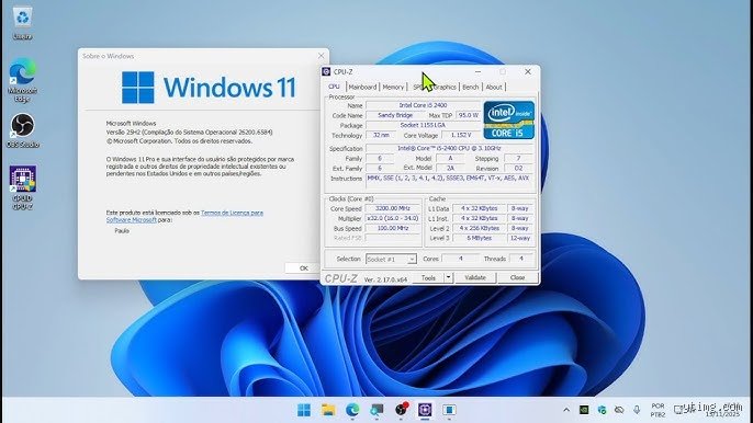 هل معالج i5-2400 متوافق مع نظامي التشغيل ويندوز 10 أو 11؟