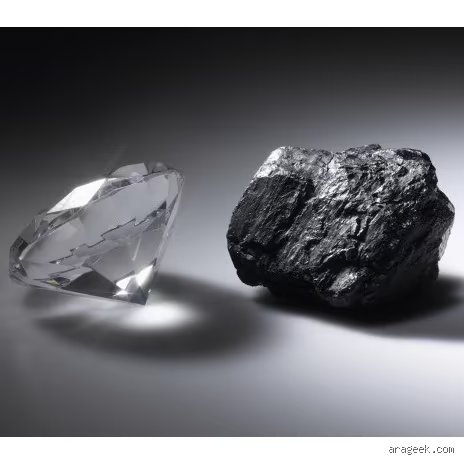 شكل الماس الكربون الحقيقي وأسراره الهندسية الخفية