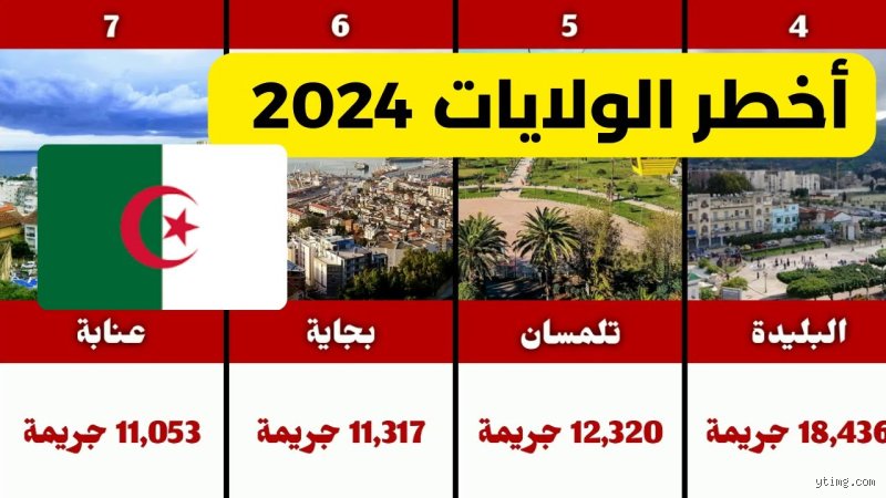 خريطة الجريمة: ما هي اخطر ولايه في الجزائر العاصمه