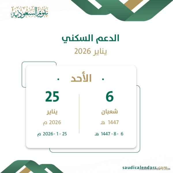 متى ينزل الدعم السكني 2026؟ دليلك الشامل للمواعيد الجديدة وتغيرات الصرف