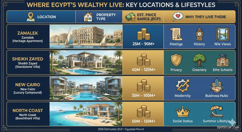 أين يعيش المصريون الأثرياء؟ رحلة في خرائط الثروة التي لا تكذب