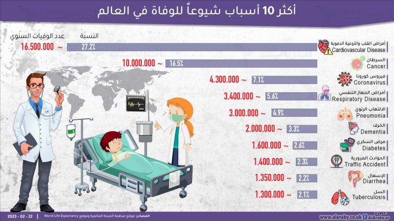 ما هو السبب الأكثر شيوعاً للوفاة في مصر؟ حقيقة القاتل الصامت خلف الأرقام