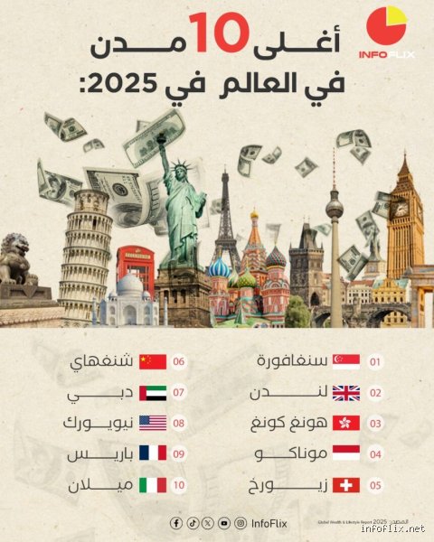 ما هي أغلى عشر مدن للعيش فيها؟ خارطة الثمن الباهظ في عام 2024