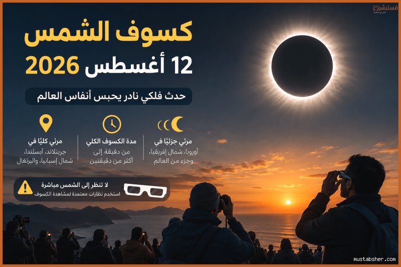 الكسوف الكلي والشغف الكوني: ماذا سيحدث في 12 أغسطس 2026 حسب علم التنجيم؟